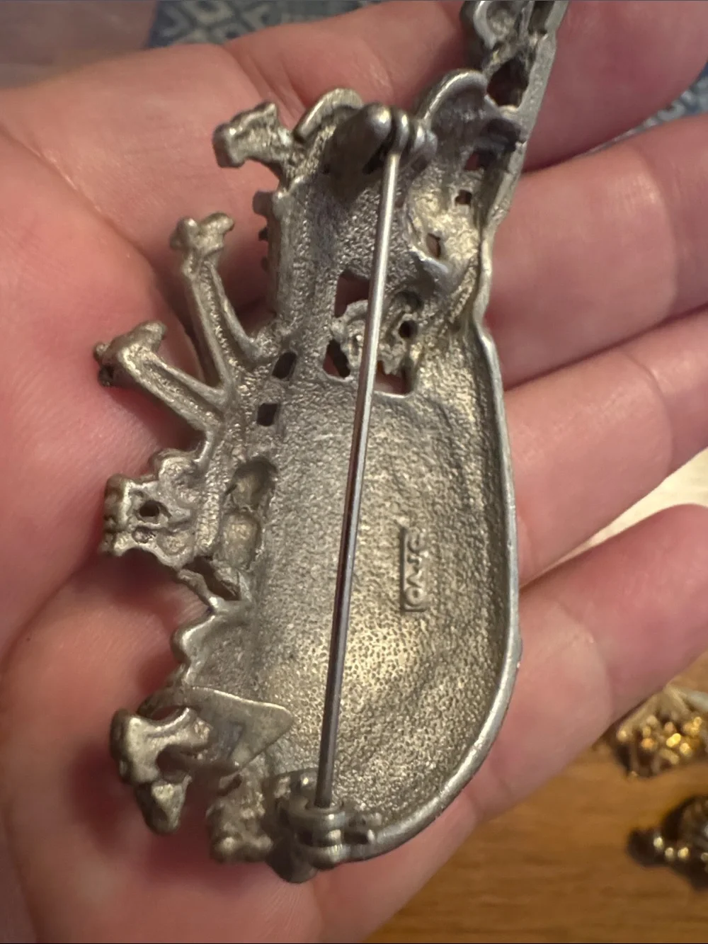 AJC Silver-tone Noah's Ark JEWELRY Brooch PIN VINTAGE